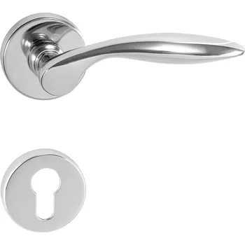 Dveřní kování TI - CLAUDIA - R 1938 klika/klika, rozety PZ OC - ​​Chrom lesklý (03)