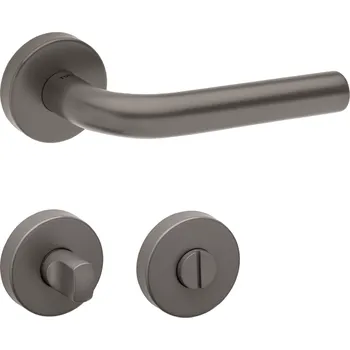 Dveřní kování TI - MONA - R 2001 klika/klika, rozety WC T - Titan (141)