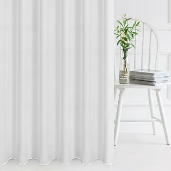 Záclonová látka nemačkavá Krep v. 300 cm - Bílá