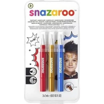 Výtvarná barva Snazaroo Štětce s barvou na obličej - dobrodružství 3 ks