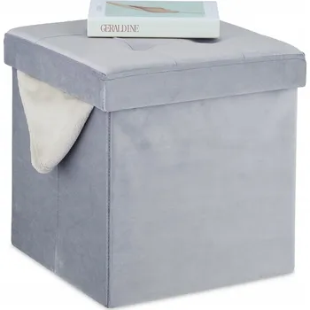 Taburet Čalouněný Taburet Relaxdays šedý