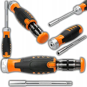 Šroubovák ŠROUBOVÁK S RAČNOU SL PH TORX HEX SADA BITŮ 12 KUSŮ PRAKTICKÝ