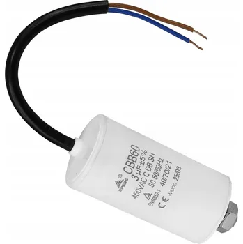 Kondenzátor Startovací kondenzátor motoru 3 uF 450 V CBB60 pro ventilátor/fukar M8