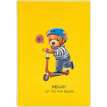 Diář Knižní diář 2026 A5 FunnyCase žlutý