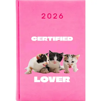 Kalendář Knižkový kalendář 2026 A5 Cute Cups růžový