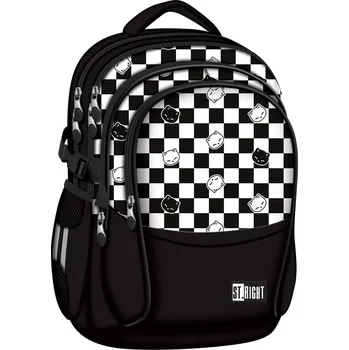 Školní batoh Studentský batoh St.RIGHT 17- Chess Cats, BP01, 4komorový,23l, rozměry: 43 x 32 x 21cm
