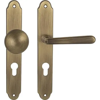 MPK - ALT WIEN PZ otvor pro vložku, 90 mm, koule/klika pravá OGS - Bronz česaný matný