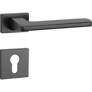 Dveřní kování AS - YUKA - RT 7S rozety PZ, klika/klika BS - Černá matná
