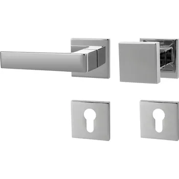 MPK - HIT - HR SQ6 rozety PZ, madlo/klika levá OC - Chrom lesklý