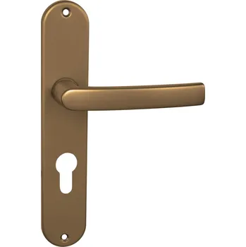 Dveřní kování BA - MIRA - S PZ otvor pro vložku, klika/klika, 90 mm F4 - Bronz elox