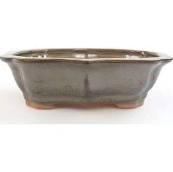 Květináč Keramická bonsai miska 15,5 x 11 x 4,5 cm zelená 1427-M25-5939