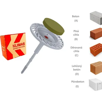 Hmoždinka KLIMAS Wkret-met ECO-DRIVE W Talířová hmoždinka s kovovým šroubem Ø8 mm 270 mm - 50 ks