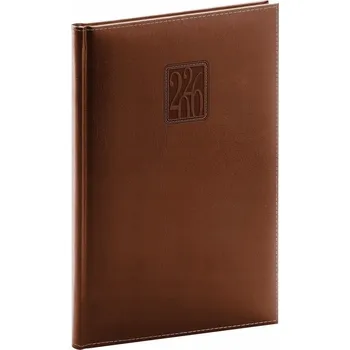 Diář NOTIQUE Týdenní diář Panama 2026, hnědý, 15 x 21 cm