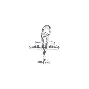 Přívěsek Zlatý přívěsek, letadlo, bílé zlato - P 121 (Zlaté letadýlko)