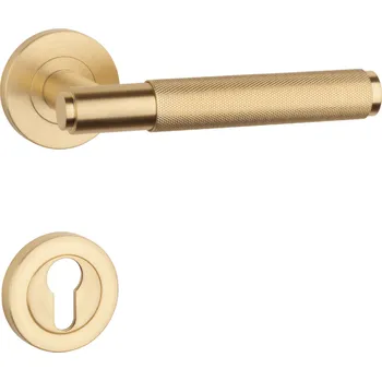 SH - OVAL - R 1741 PRO 8 MM klika/klika, rozety PZ OLS - Mosaz broušená