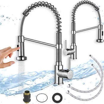 Vodovodní baterie Kuchyňská stojánková baterie APKOMFORT LOCCO stříbrná