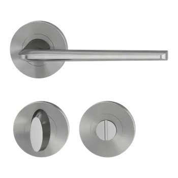 Dveřní kování GK - REMOTE - R klika/klika, rozety WC Velvet šedá (22)