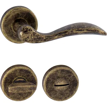Dveřní kování TI - LEA - R 1948 klika/klika, rozety WC OBA - Antik bronz (46)