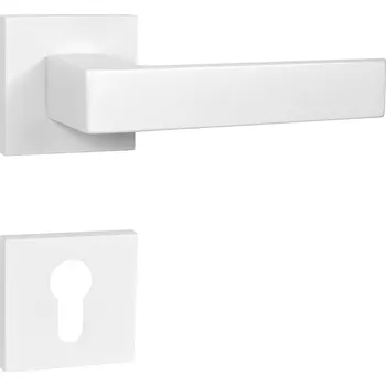 MPK - HIT - HR SQ6 rozety PZ, klika/klika WS - Bílá matná