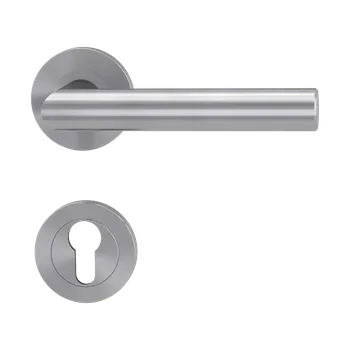 Dveřní kování GK - LUCIA PROFESSIONAL - R klika/klika, rozety PZ BN - Broušená nerez (71)