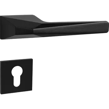 Dveřní kování TI - SAFIR - RT5 4155 rozety PZ, klika/klika BS - Černá matná (153)