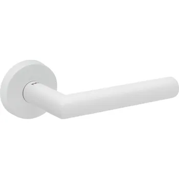 Dveřní kování TI - FAVORIT - R 2002 klika/klika, bez spodní rozety WS - Bílá matná (152)