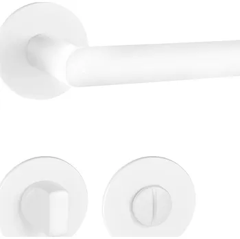 Dveřní kování MPK - FAVORIT 22 - R 3SM klika/klika, rozety WC WS - Bílá matná