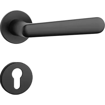 Dveřní kování AS - ARIA - R 5S klika/klika, rozety PZ BS - Černá matná