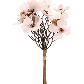 umělá květina Magnolie bílá, 6 větviček ve svazku, 30 x 43 cm, oranžová