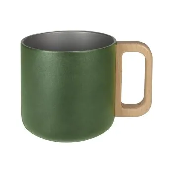 Kempingové nádobí Nerezový termo hrnek Rustico, Basic Nature, 0,4 L, zelený