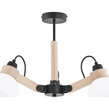 Přisazený lustr DANTONA 3xE27/15W/230V černá/béžová