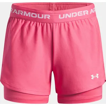 Dívčí kraťasy Dívčí kraťasy Under Armour UA Tech Play Up 2n1 Short 6004985-672 Růžová YLG