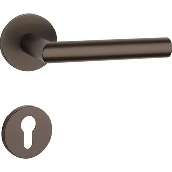 Dveřní kování AT - ARABIS - R 7S klika/klika, rozety PZ HNM - Hnědá matná