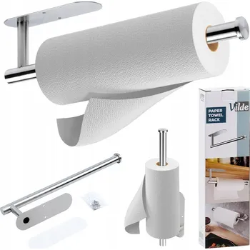 Věšák Držák NA PAPÍROVÉ UTĚRKY nástěnný samolepicí přišroubovatelný věšák do kuchyně