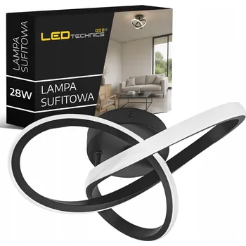 Závěsné svítidlo LEDTechnics černé hliníkové 28 W 2520 lm neutrální bílá