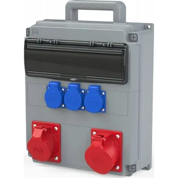 Elektrická zásuvka PCE STAVEBNÍ ROZVADĚČ OPOLE IP54 32A/5P 16A/5P 3x 16A/2P+Z 909210003W