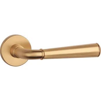 Dveřní kování ASM - MARIGOLD 1 - R 7S klika/klika, bez spodní rozety OLS - Mosaz broušená