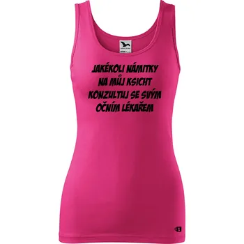 Dámské tílko s potiskem - Ksicht Velikost: 2XL, Barva: Purpurová