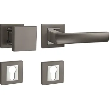 Dveřní kování MPK - HOLLY - HR rozety PZ, madlo/klika pravá T/OC - Titan / chrom lesklý