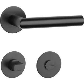 SH - OVAL - R 1750 3SM klika/klika, rozety WC BS - Černá matná