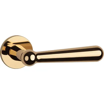 Dveřní kování AS - ROSEMARY - R 5S klika/klika, bez spodní rozety OLV - Mosaz leštěná lakovaná