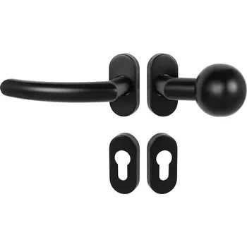 MPK - NERO - UOR rozety PZ, koule/klika levá BS - Černá matná