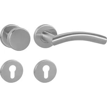 MPK - SWING - R rozety PZ, koule/klika pravá BN - Broušená nerez