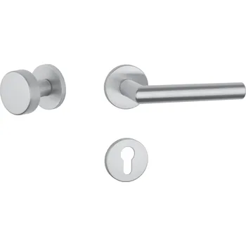 Dveřní kování AT - ARABIS - R 7S rozety PZ, koule/klika pravá OCS - Chrom broušený