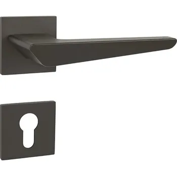 Dveřní kování TI - TIGA - HR 4154Q 5S rozety PZ, klika/klika T - Titan (141)