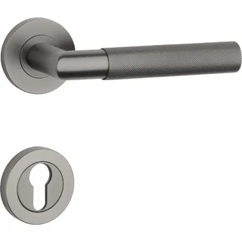 SH - OVAL - R 1742 PRO 8 MM klika/klika, rozety PZ T PVD - Titan PVD