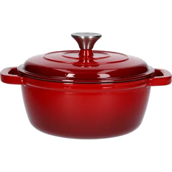 Hrnec SILVERCREST® Litinový hrnec, Ø 22 cm (červená)