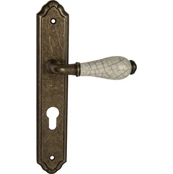 Dveřní kování MPK - LEONTINA - SO PZ otvor pro vložku, klika/klika, 90 mm OBA - Antik bronz