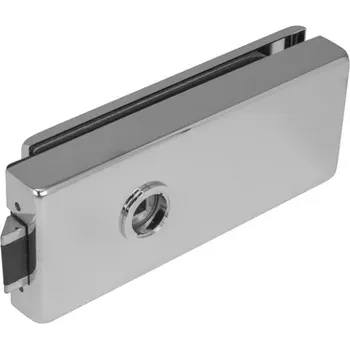 Dveřní kování TI - Zámek na skleněné dveře kování na sklo bez otvoru 4014 OC - ​​Chrom lesklý (03)