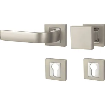 Dveřní kování MPK - CYNTHIA - HR rozety PZ, madlo/klika levá NP/OC - Nikl perla / chrom lesklý